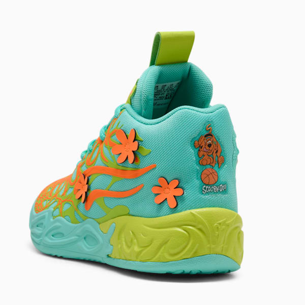 Tenis de básquetbol MB.04 Scooby Doo para niños, Aquatic-Heat Fire-Lime Smash, extralarge