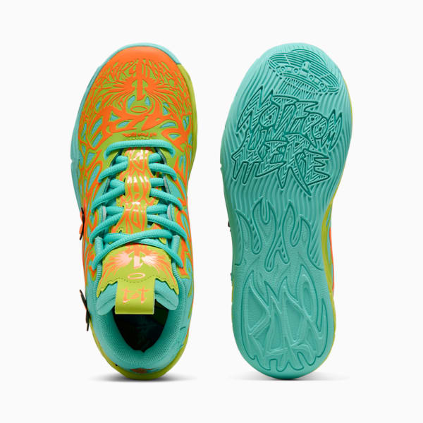 Tenis de básquetbol MB.04 Scooby Doo para niños, Aquatic-Heat Fire-Lime Smash, extralarge