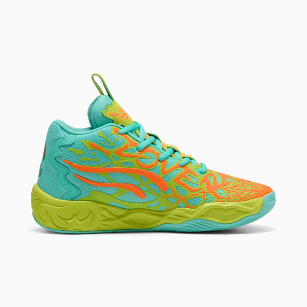 Tenis de básquetbol MB.04 Scooby Doo para niños, Aquatic-Heat Fire-Lime Smash, extralarge