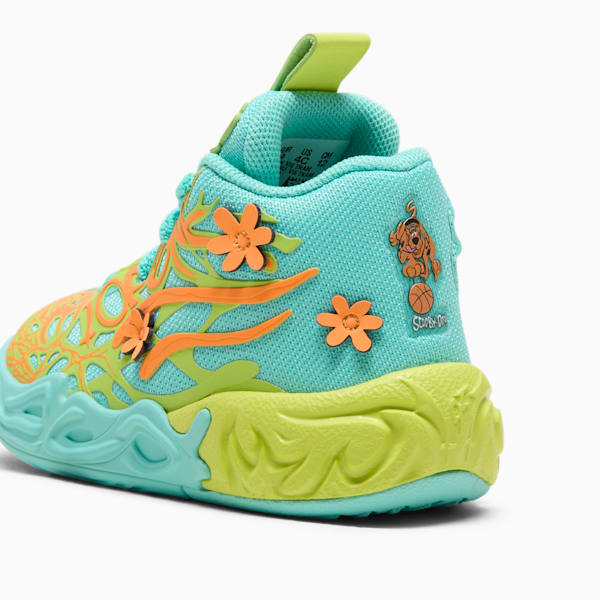 PUMA x LAMELO BALL MB.04 Scooby-Doo Toddlers' Shoes, Aquatic-Heat Fire-Lime Smash, extralarge