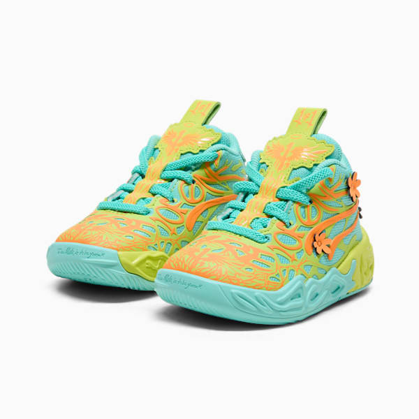 PUMA x LAMELO BALL MB.04 Scooby-Doo Toddlers' Shoes, Aquatic-Heat Fire-Lime Smash, extralarge