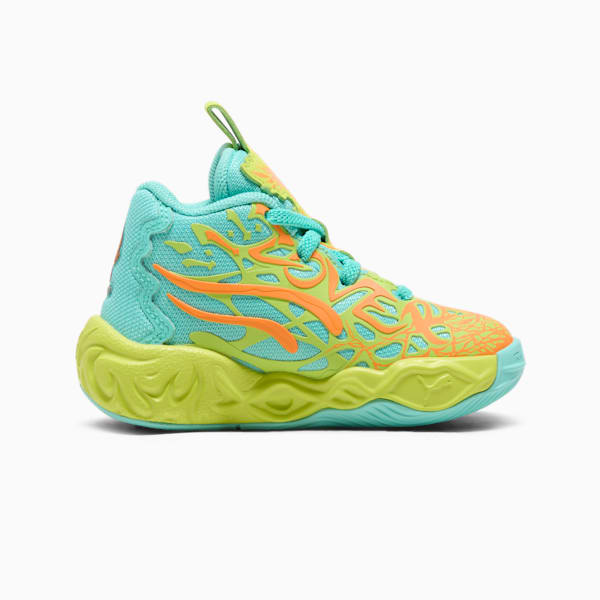 PUMA x LAMELO BALL MB.04 Scooby-Doo Toddlers' Shoes, Aquatic-Heat Fire-Lime Smash, extralarge