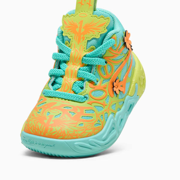 PUMA x LAMELO BALL MB.04 Scooby-Doo Toddlers' Shoes, Aquatic-Heat Fire-Lime Smash, extralarge