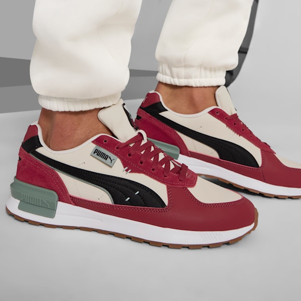 Graviton Greenside Men's Sneakers, Alpine Snow-PUMA Black-Dark Crimson, extralarge