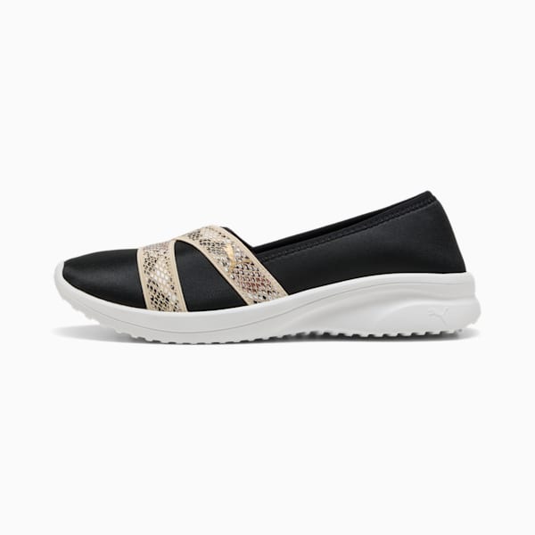 Tenis Adelina 2 Snake Chic para mujer, PUMA Black-Gold, extralarge
