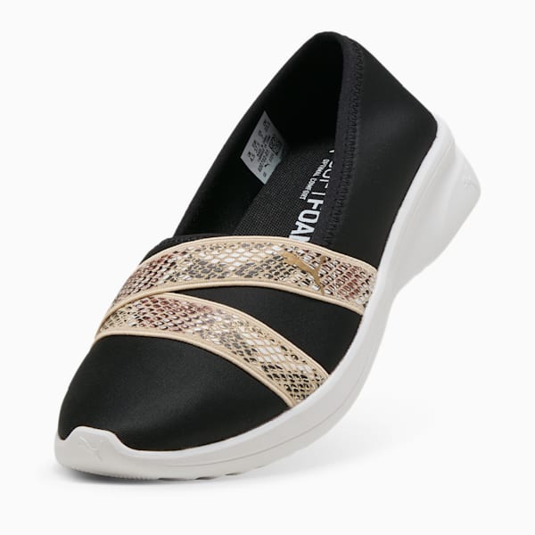 Tenis Adelina 2 Snake Chic para mujer, PUMA Black-Gold, extralarge