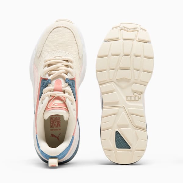 Vis2k Soft Women's Sneakers, Alpine Snow-Island Pink-Deeva Peach, extralarge