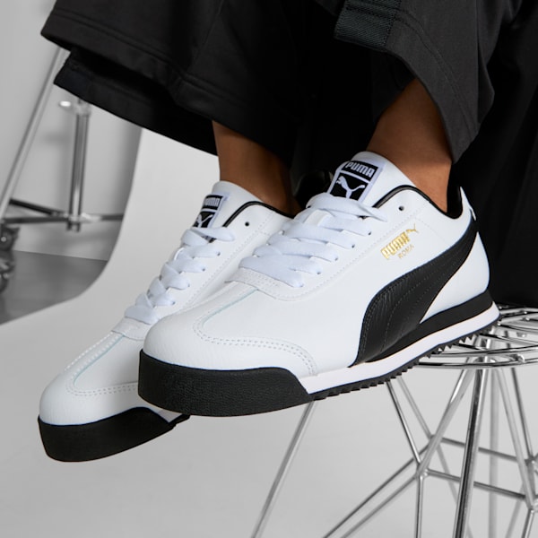 Roma 24 Standard Women's Sneakers, PUMA White-PUMA Black-Puma Team Gold, extralarge