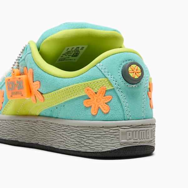 Tenis Suede XL Scooby Doo para jóvenes, Lime Smash-Aquatic-Heat Fire, extralarge