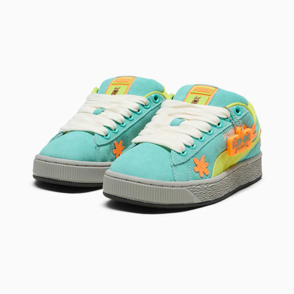 Tenis Suede XL Scooby Doo para jóvenes, Lime Smash-Aquatic-Heat Fire, extralarge