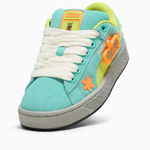 Tenis Suede XL Scooby Doo para jóvenes, Lime Smash-Aquatic-Heat Fire, extralarge