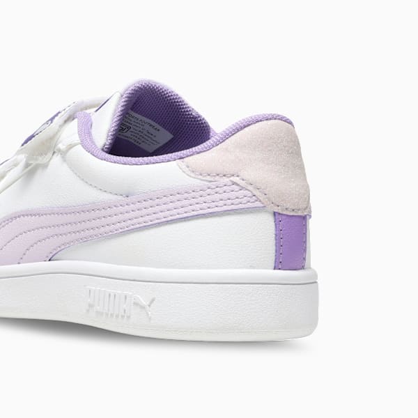 Smash Dynoblast Kids' Durable Sneakers, PUMA White-Lilac Frost-Lavender Alert, extralarge-IND