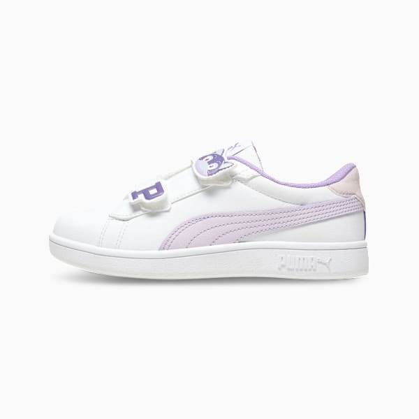 Smash Dynoblast Kids' Durable Sneakers, PUMA White-Lilac Frost-Lavender Alert, extralarge-IND