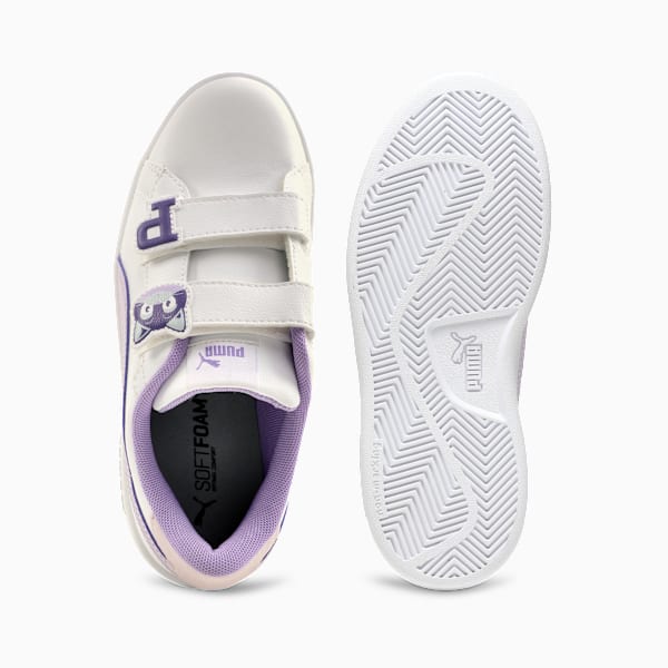 Smash Dynoblast Kids' Durable Sneakers, PUMA White-Lilac Frost-Lavender Alert, extralarge-IND