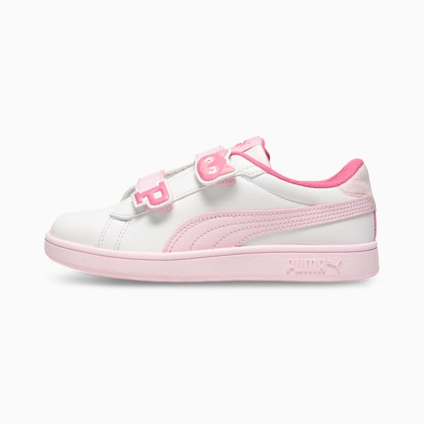 Smash Dynoblast Kids' Durable Sneakers, PUMA White-Whisp Of Pink-Magic Rose, extralarge-IND