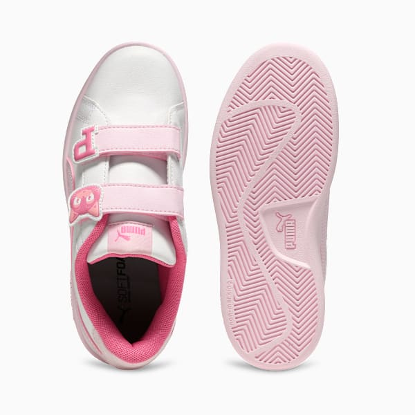 Smash Dynoblast Kids' Durable Sneakers, PUMA White-Whisp Of Pink-Magic Rose, extralarge-IND