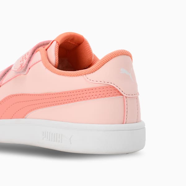 Smash Ball V1 Kid's Shoes, PUMA White-Island Pink-Deeva Peach, extralarge-IND