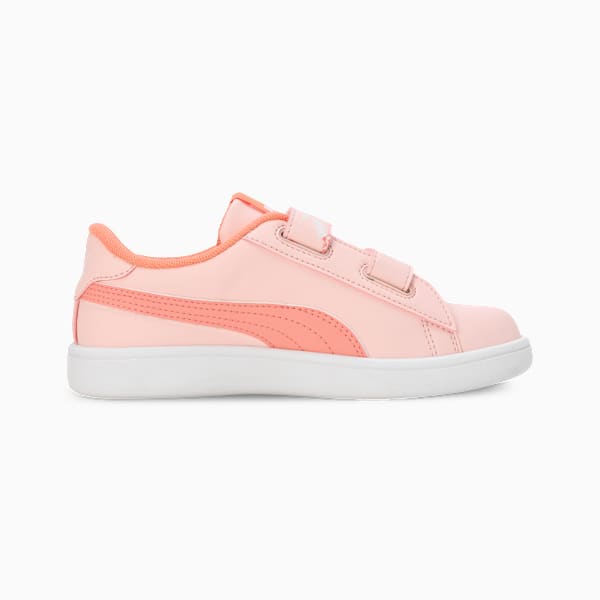 Smash Ball V1 Kid's Shoes, PUMA White-Island Pink-Deeva Peach, extralarge-IND