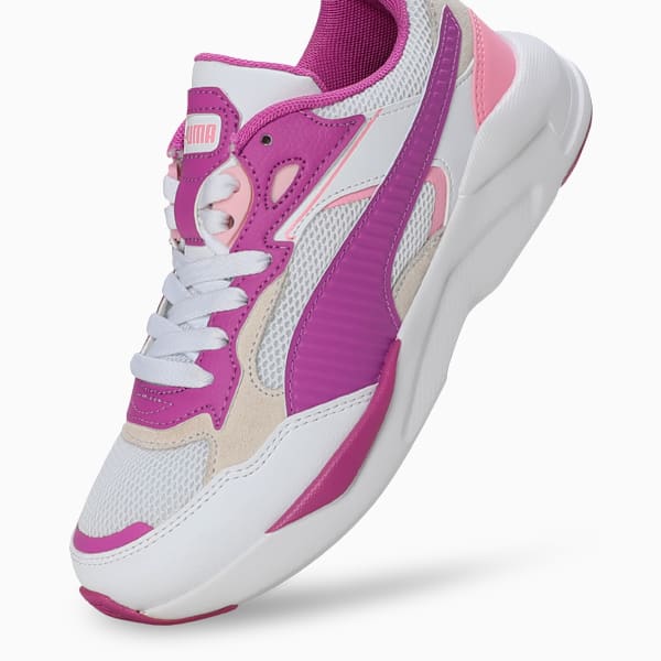 X-Ray Prism Youth Shoes, PUMA White-Wild Berry-Pink Lilac, extralarge-IND