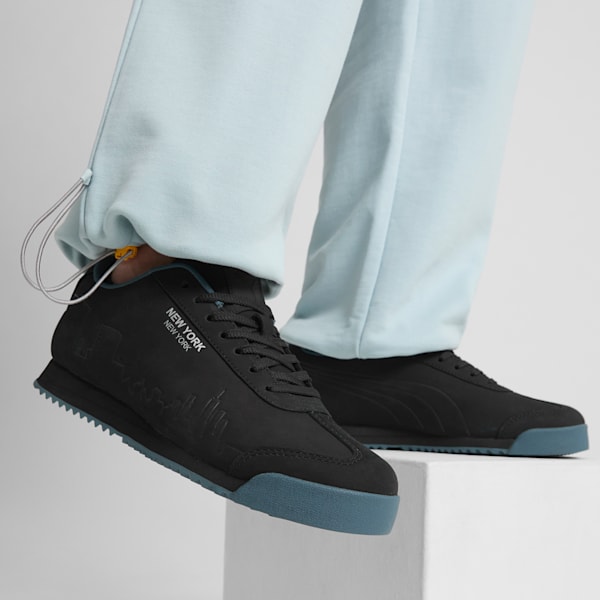 Tenis emblemáticas Roma Skyline, PUMA Black-PUMA Silver-Gray Skies, extralarge