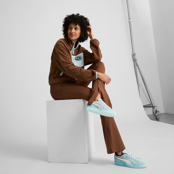 Tenis de mujer Suede NYC Long Run, Frosted Dew-PUMA White-Haute Coffee-PUMA Silver, extralarge