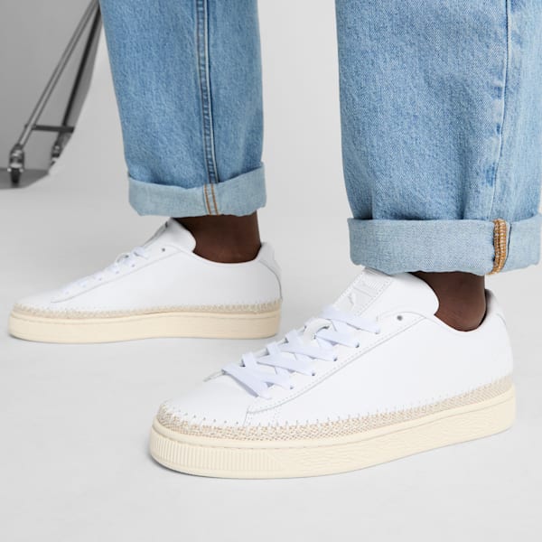 Tenis Basket Trim Seaside Drills, PUMA White-Alpine Snow-PUMA Gold, extralarge