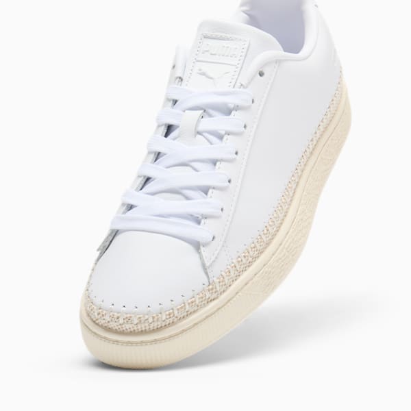 Tenis Basket Trim Seaside Drills, PUMA White-Alpine Snow-PUMA Gold, extralarge