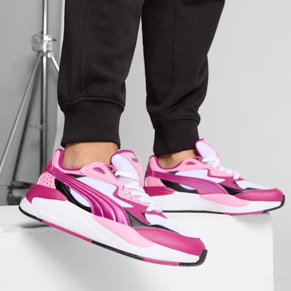 Tenis X-Ray Speed Metallic FS para mujer, PUMA White-Magenta Gleam-PUMA Black, extralarge