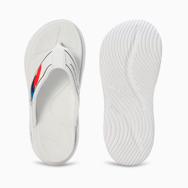 BMW M Motorsport Softride Seave Youth Flip-Flops, Silver Mist-PUMA Black, extralarge-IND