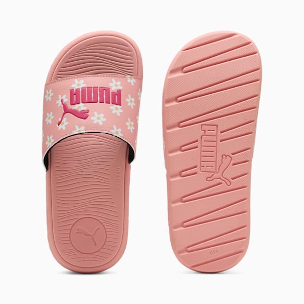 Cool Cat 2.0 Daisies Big Kids' Slides, Pink Fruit-PUMA Pink-PUMA White-Almost Apricot, extralarge