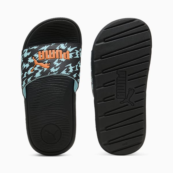 Cool Cat 2.0 Poised 2 Race Slides Kids, PUMA Black-Orange Glo-Safe Lake, extralarge