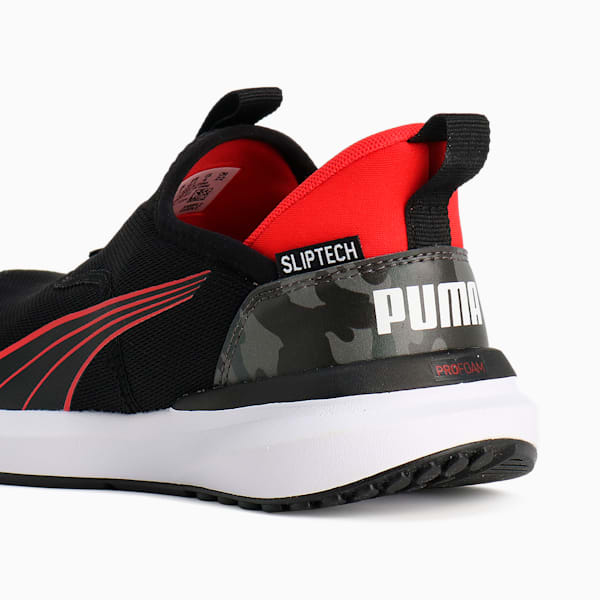 キッズ クルーズ プロフォーム イーズイン カモ スニーカー 22-25cm, PUMA Black-For All Time Red, extralarge-JPN