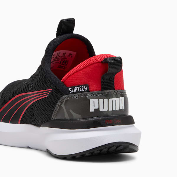 キッズ クルーズ プロフォーム イーズイン カモ スニーカー 17-21cm, PUMA Black-For All Time Red, extralarge-JPN