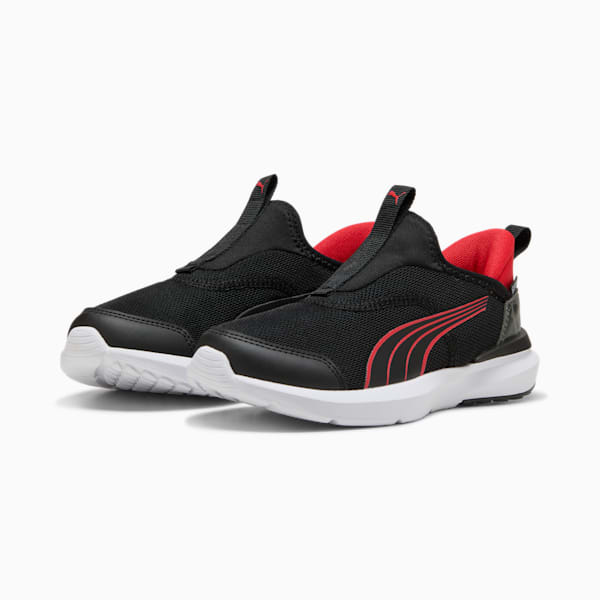 キッズ クルーズ プロフォーム イーズイン カモ スニーカー 17-21cm, PUMA Black-For All Time Red, extralarge-JPN