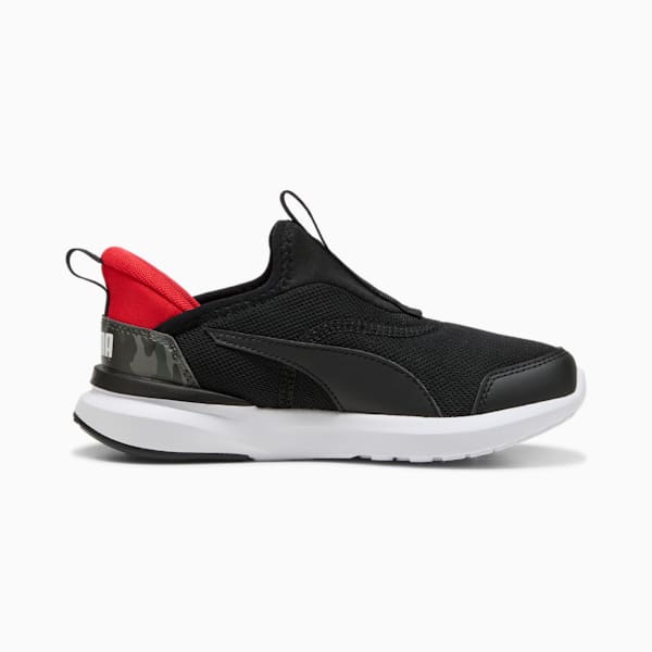 キッズ クルーズ プロフォーム イーズイン カモ スニーカー 17-21cm, PUMA Black-For All Time Red, extralarge-JPN