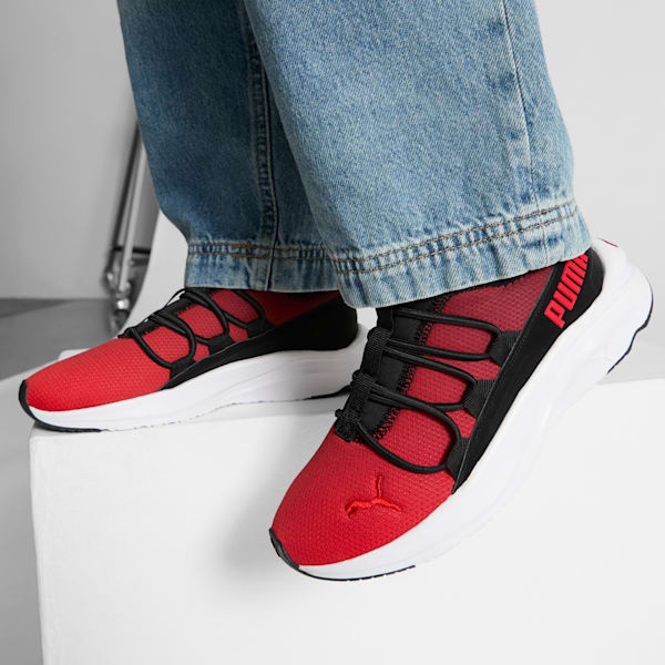 Zapatos para correr para niños grandes SOFTRIDE One4All con variación de tonos, PUMA Black-For All Time Red-PUMA White, extralarge
