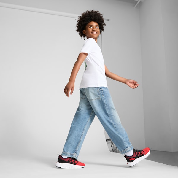 SOFTRIDE One4All Gradient Big Kids' Running Shoes, PUMA Black-For All Time Red-PUMA White, extralarge