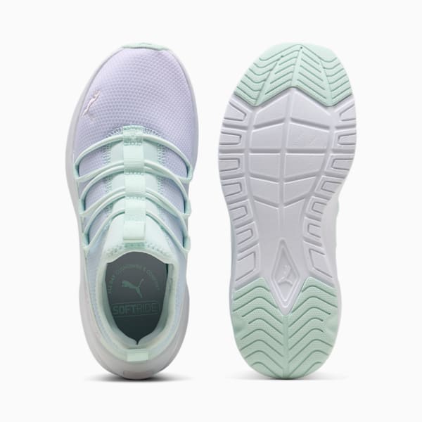 Zapatos para correr para niños grandes SOFTRIDE One4All con variación de tonos, Peaceful Blue-Lilac Frost-PUMA White, extralarge