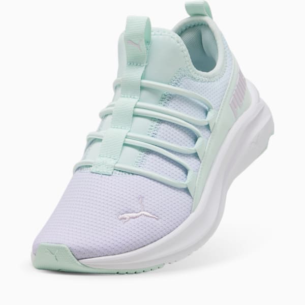 Zapatos para correr para niños grandes SOFTRIDE One4All con variación de tonos, Peaceful Blue-Lilac Frost-PUMA White, extralarge