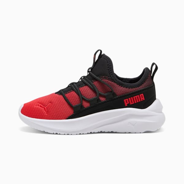 SOFTRIDE One4All Slip On Gradient Little Kids' Running Shoes, PUMA Black-For All Time Red-PUMA White, extralarge