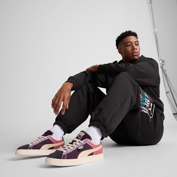 Tenis Suede Crafted, Flat Dark Gray-Midnight Plum-Alpine Snow, extralarge
