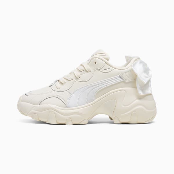 Tenis Pulsar Wedge Bowknot para mujer, Frosted Ivory-PUMA Silver, extralarge
