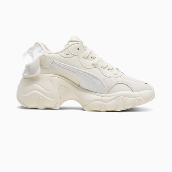 Tenis Pulsar Wedge Bowknot para mujer, Frosted Ivory-PUMA Silver, extralarge