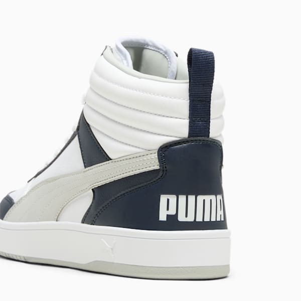 PUMA Dribble Mid Men's Sneakers, PUMA White-Ash Gray-PUMA Navy, extralarge