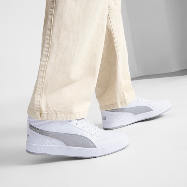PUMA Dribble Mid Men's Sneakers, PUMA White-Smokey Gray, extralarge