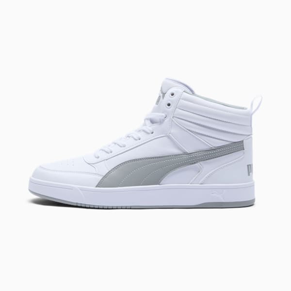 PUMA Dribble Mid Men's Sneakers, PUMA White-Smokey Gray, extralarge