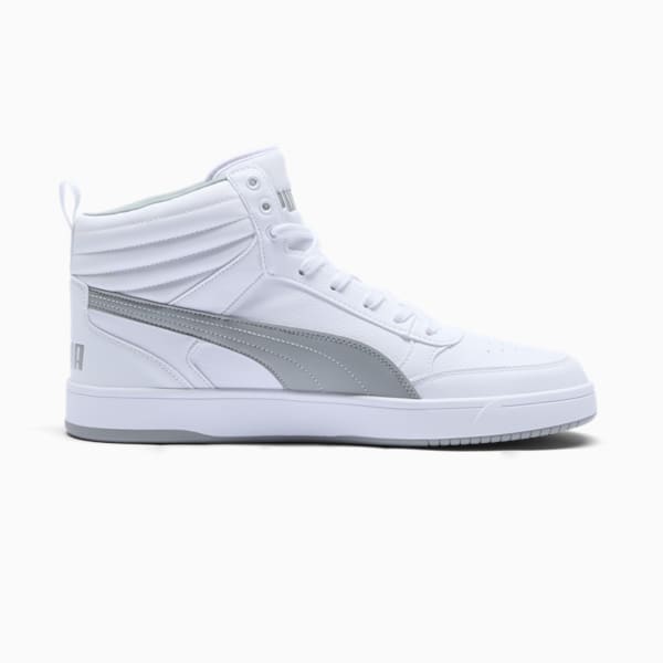 PUMA Dribble Mid Men's Sneakers, PUMA White-Smokey Gray, extralarge