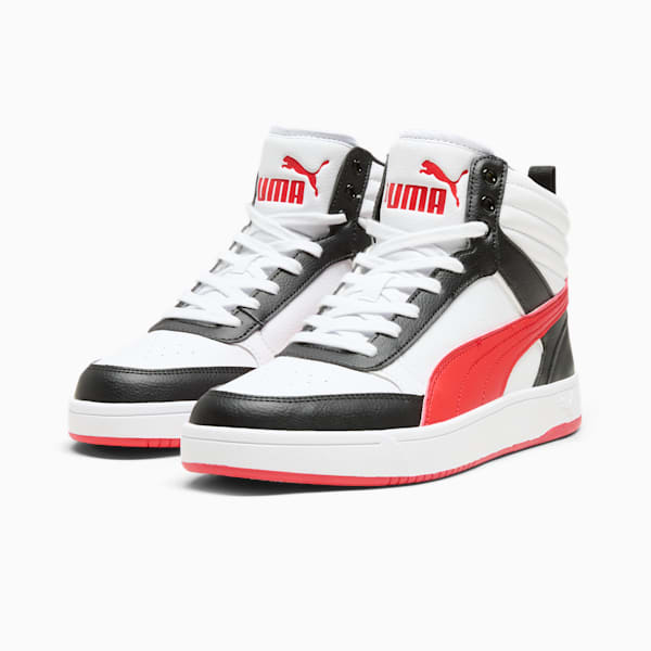 PUMA Dribble Mid Men's Sneakers, PUMA White-For All Time Red-PUMA Black, extralarge