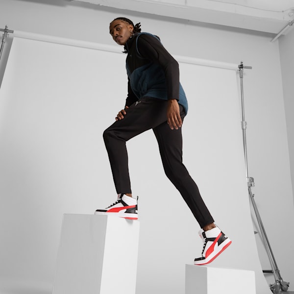 PUMA Dribble Mid Men's Sneakers, PUMA White-For All Time Red-PUMA Black, extralarge