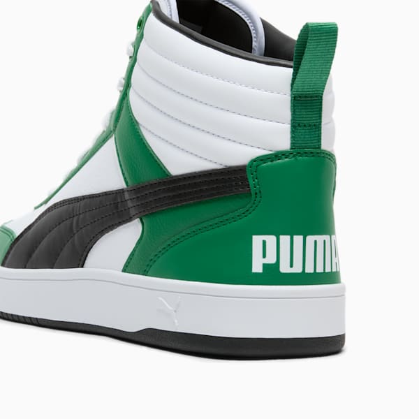 PUMA Dribble Mid Men's Sneakers, PUMA White-PUMA Black-Archive Green, extralarge